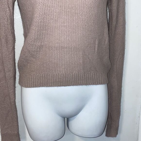 TALULA Tan Angora Goat Hair Knit Sweater-XXS - Picture 3 of 7